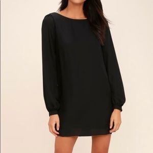 Status Update Black Shift Dress